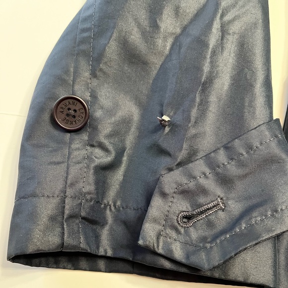 Armani Exchange Women’s Navy Nylon / Polyester Button  Coat M - Picture 12 of 14
